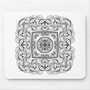 Beautiful Decorative  Square Doodle Mouse Pad