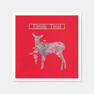 Beautiful Deer Christmas Napkins