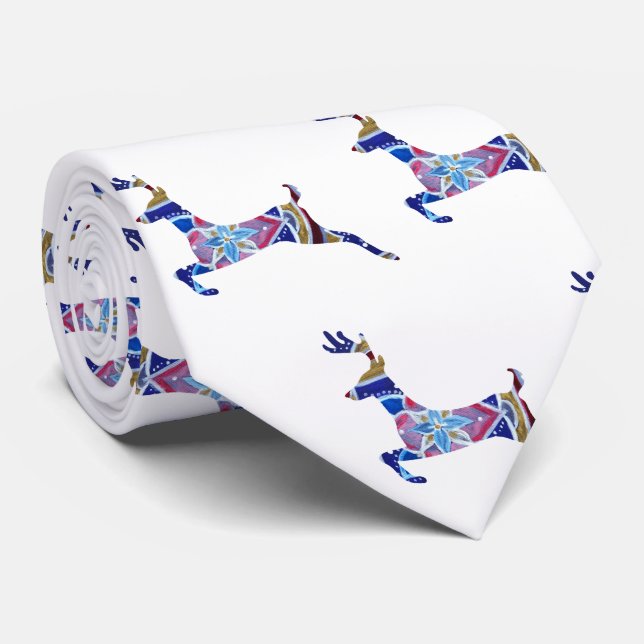 Beautiful deer mandala art Art Tie (Rolled)