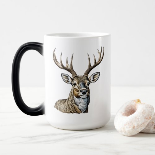 Beautiful Deer with Antlers Magic Mug