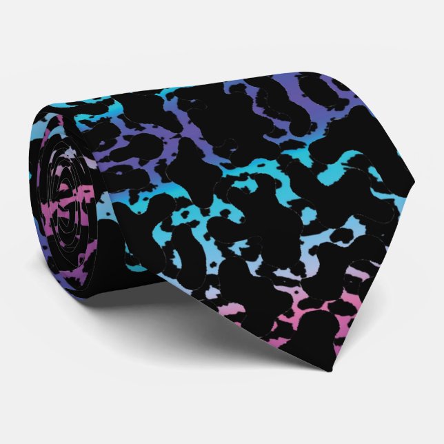 Beautiful Degraded Leopard Tie (Rolled)