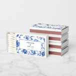 Beautiful delftware floral wedding matchboxes