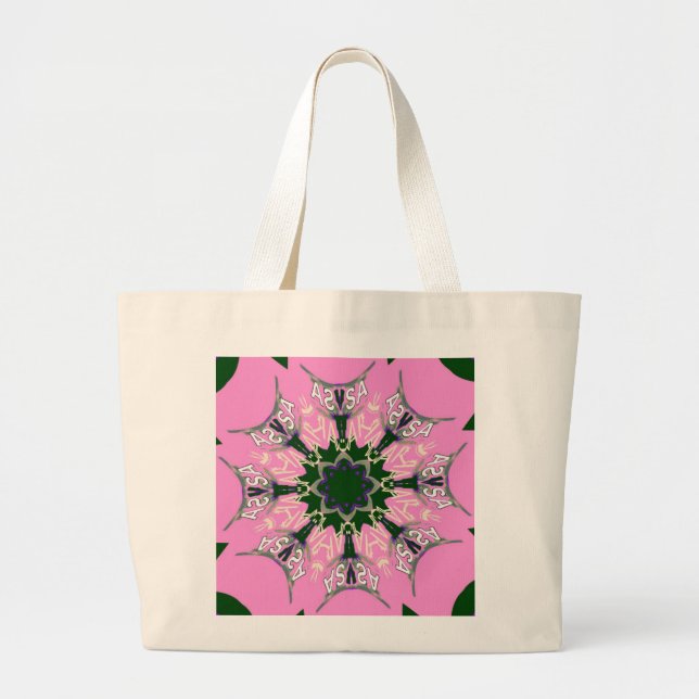 Beautiful Delicate Pink Floral Art: A Soft Touch  Large Tote Bag (Front)