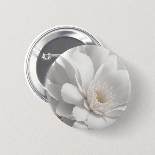 Beautiful Delicate White Flower Button (Front & Back)