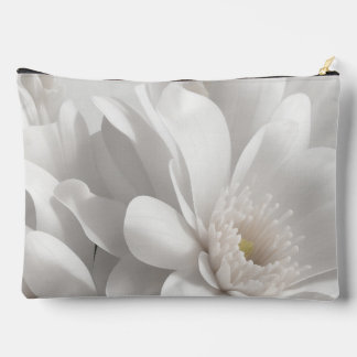 Beautiful Delicate White Flowers  Accessory Pouch