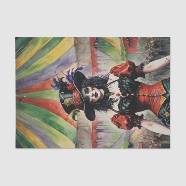 Beautiful Demon Ring Leader Woman Decoupage Paper  (Front)