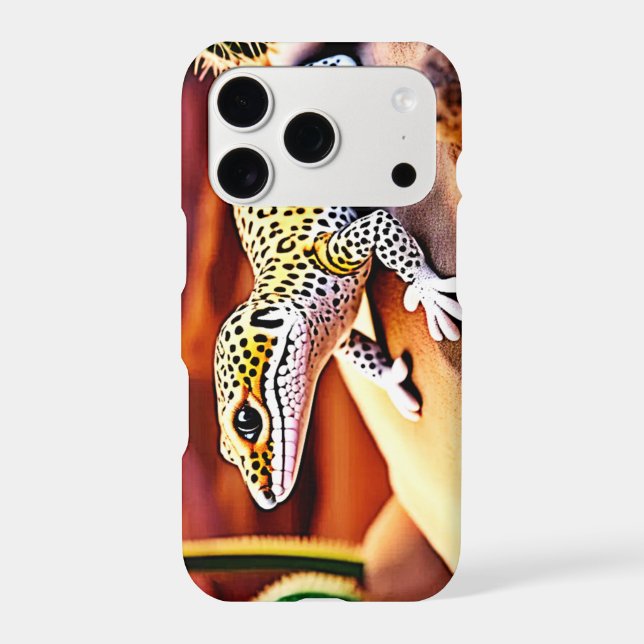 Beautiful Desert leopard Gecko Design Iphone Case (Back)