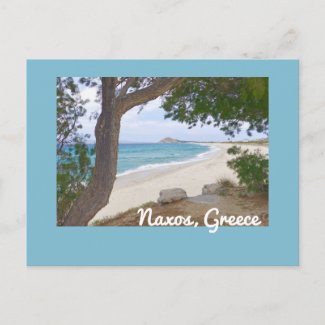 Beautiful, deserted beach/NAXOS, GREECE Postcard