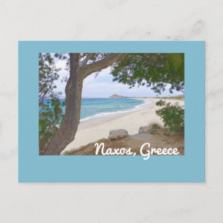 Beautiful, deserted beach/NAXOS, GREECE Postcard