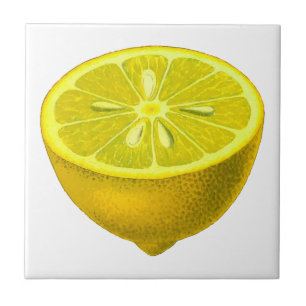 Beautiful design watercolor lemon ceramic tile