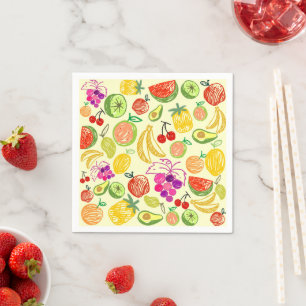 Beautiful design watercolor lemon napkins