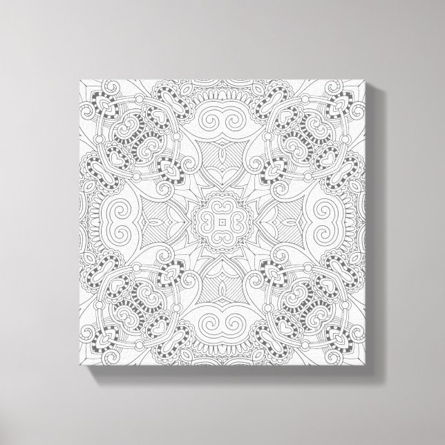 Beautiful Design Zendoodle 6 Canvas Print (Front)
