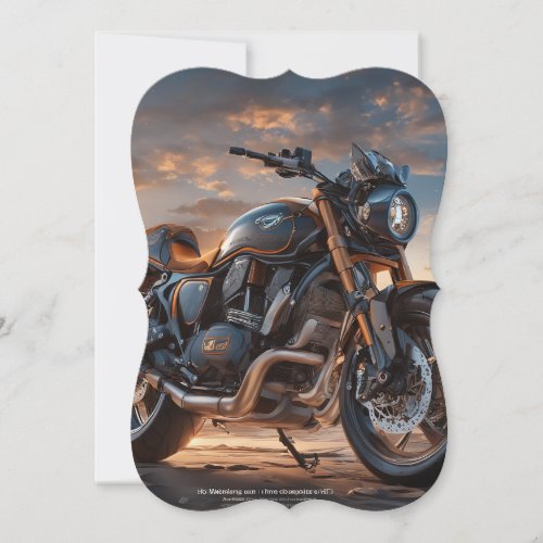 Beautiful detailed intricate vintage motorcycle note card