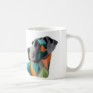 Beautiful detailed unique style Great Dane mug