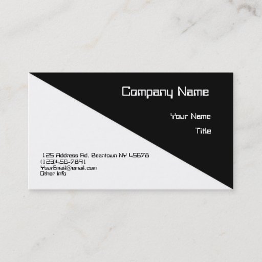 Customizable Beautiful Diagonal Business Card