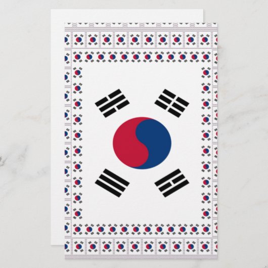 Beautiful Diagonal Korean Flag: An Infinite Art (Front/Back)