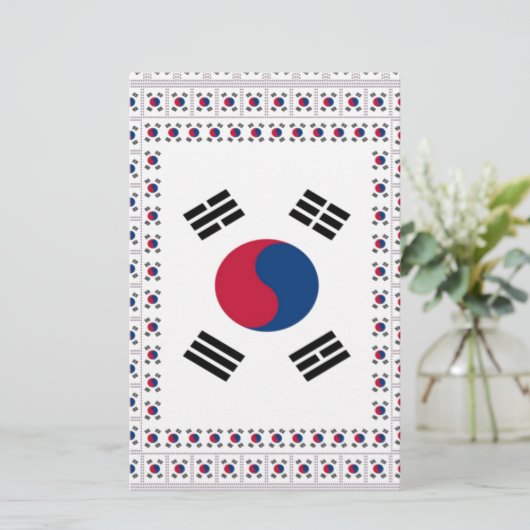 Beautiful Diagonal Korean Flag: An Infinite Art (Standing Front)