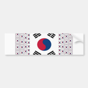Beautiful Diagonal Korean Flag: An Infinite Art Bumper Sticker