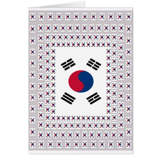 Beautiful Diagonal Korean Flag: An Infinite Art Cards (Front)