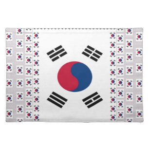 Beautiful Diagonal Korean Flag: An Infinite Art Cloth Placemat