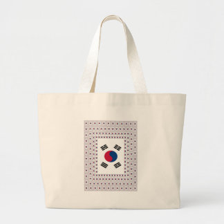 Beautiful Diagonal Korean Flag: An Infinite Art Large Tote Bag