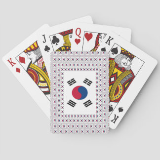 Beautiful Diagonal Korean Flag: An Infinite Art Poker Cards