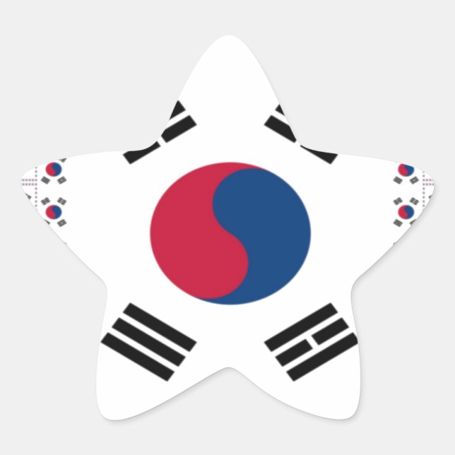 Beautiful Diagonal Korean Flag: An Infinite Art Star Sticker (Front)