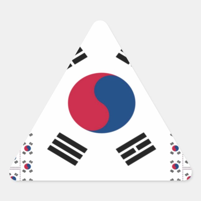 Beautiful Diagonal Korean Flag: An Infinite Art Triangle Sticker (Front)