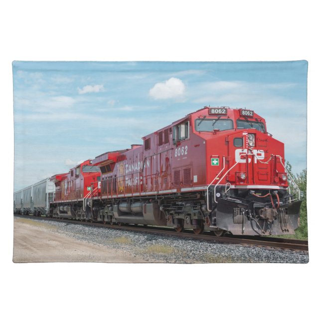 Beautiful Diesel Locomotive Train Cloth Placemat (Front)
