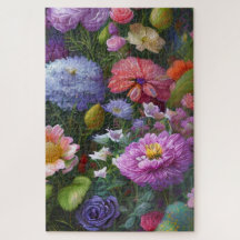 Beautiful Digital Painting Colorful Mixed Flowers