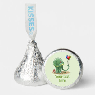 Beautiful Dinosaur holding Colorful Balloons Hershey®'s Kisses®