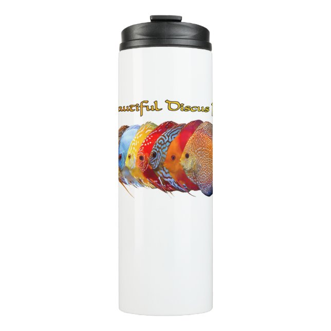 Beautiful Discus Fish Thermal Tumbler (Front)