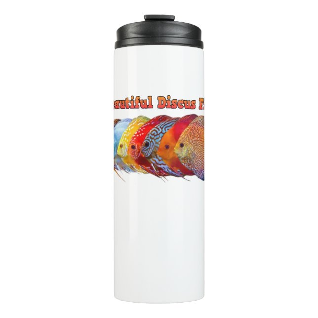 Beautiful Discus Fish Thermal Tumbler (Front)