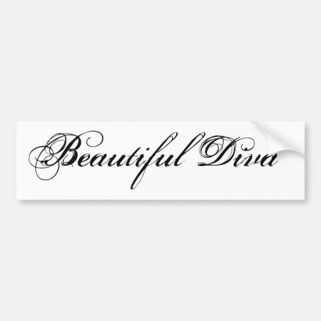 Beautiful Diva Bumper Sticker (Front)