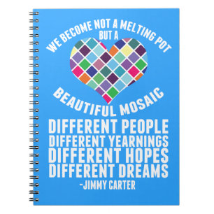 Beautiful Diversity Quote Pro Immigration Notebook