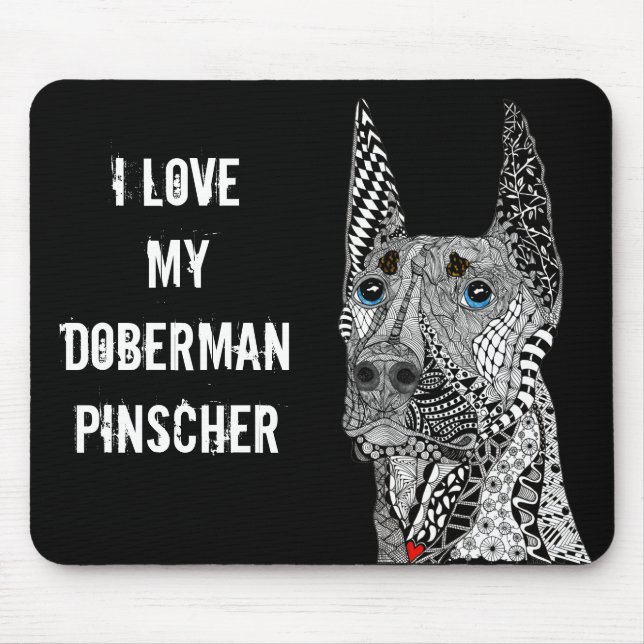 Beautiful Doberman Pinscher Mouse Pad (Front)
