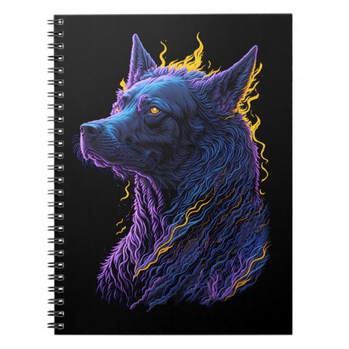 Beautiful dog Artistic pet image for print on dema Notebook