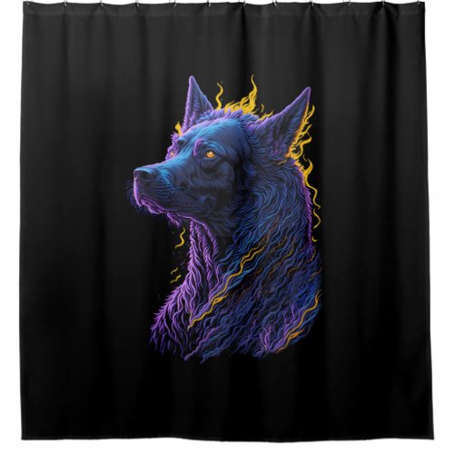 Beautiful dog Artistic pet image for print on dema Shower Curtain