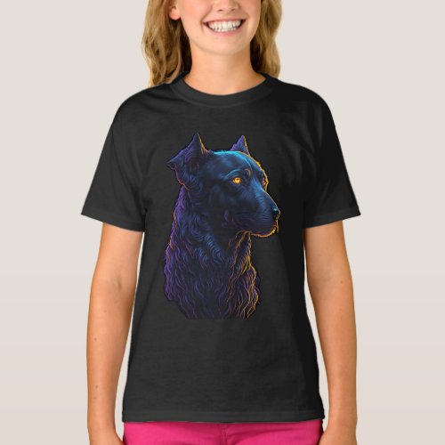 Beautiful dog Artistic pet image for print on dema T_Shirt