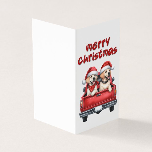 Beautiful Dog Christmas Card (Outside)