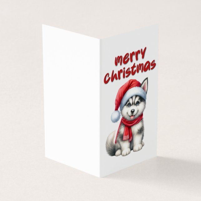 Beautiful Dog Christmas Card (Outside)