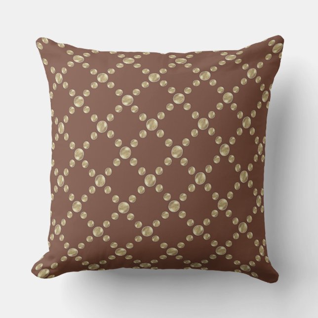 Beautiful Dotted Diamond Pattern Throw Pillow (Front)