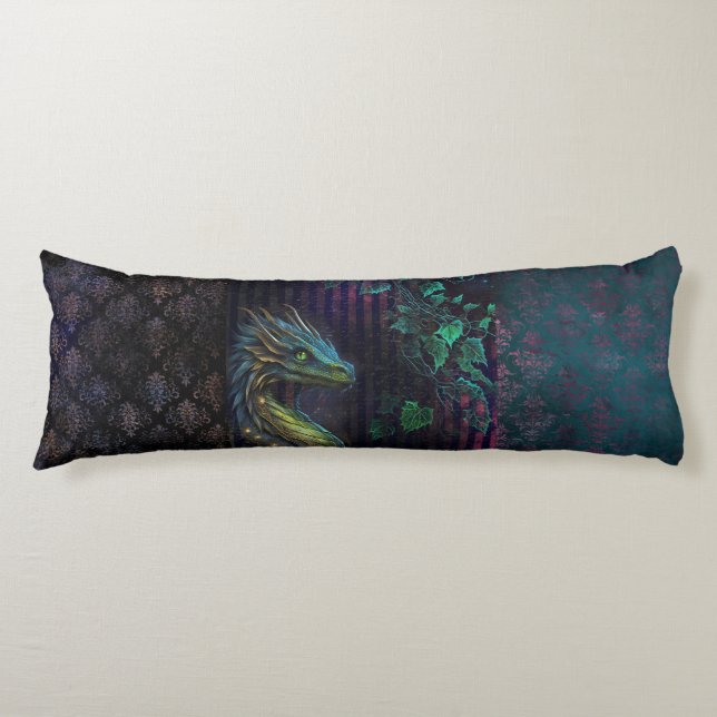 Beautiful double-sided damast and dragon custom  body pillow (Front)