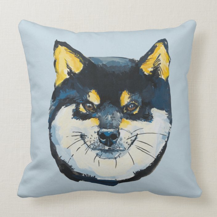 shiba throw pillow