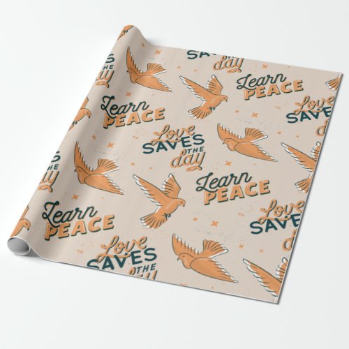 Beautiful Dove Peace Animal Pattern Cute Summer Wrapping Paper