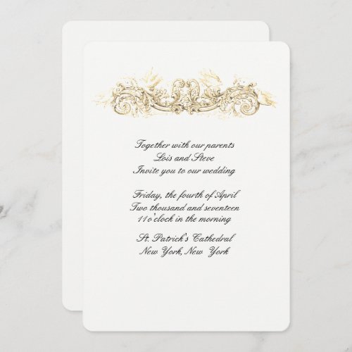 Beautiful Doves Wedding Invitation