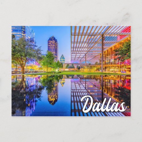 Beautiful Downtown Dallas Texas USA Postcard