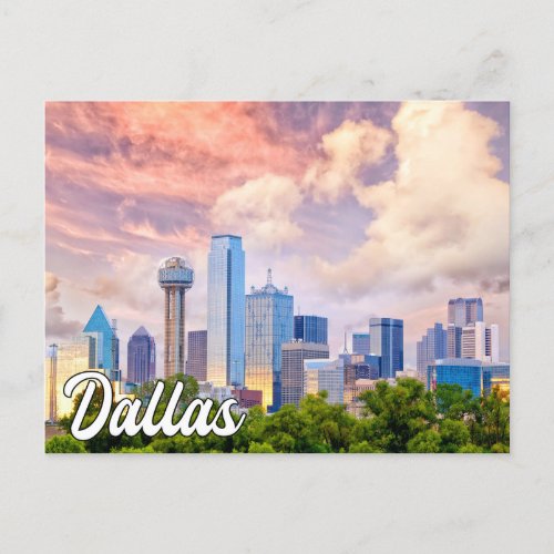Beautiful Downtown Dallas Texas USA Postcard