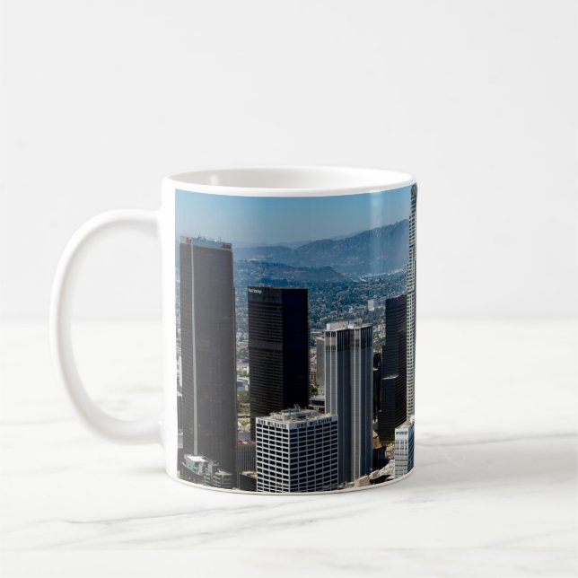Beautiful Downtown Los Angeles California Skyline Coffee Mug (Left)