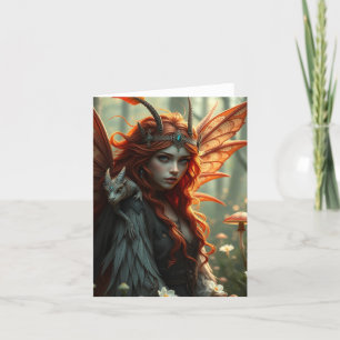 Beautiful Dragon Fairy Portrait Card